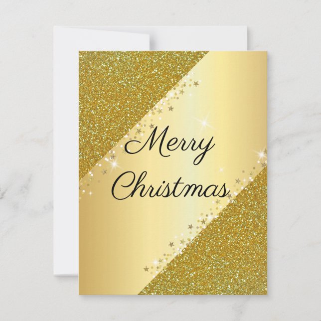 Cartes Pour Fêtes Annuelles Beau, Cool, Parfait Gold Sparkly (Devant)
