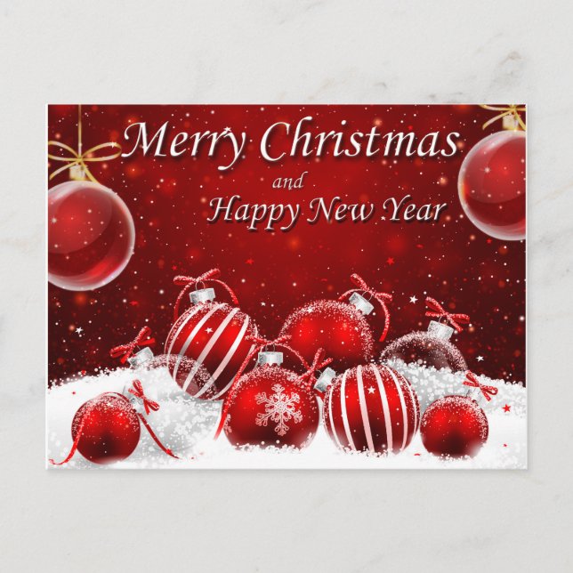 Cartes Pour Fêtes Annuelles Beau Joyeux Noël (Devant)
