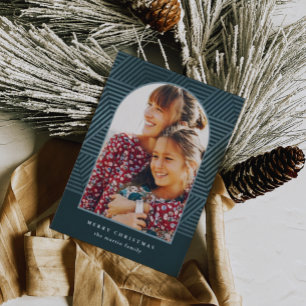 Cartes Pour Fêtes Annuelles Beau Motif géométrique bleu Noël