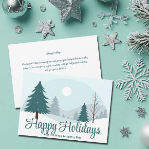 Cartes Pour Fêtes Annuelles Beau Noël Arbres hiver Neige Entreprise