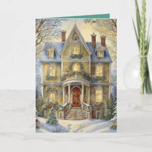 Cartes Pour Fêtes Annuelles Beau Noël victorien