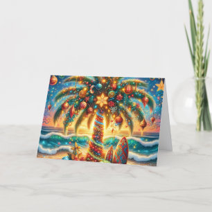 Cartes Pour Fêtes Annuelles Beau palmier décoré