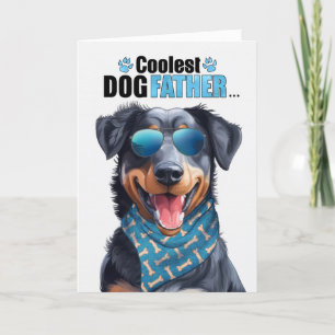 Cartes Pour Fêtes Annuelles Beauceron Chien Coolest Papa Jamais Fête des pères