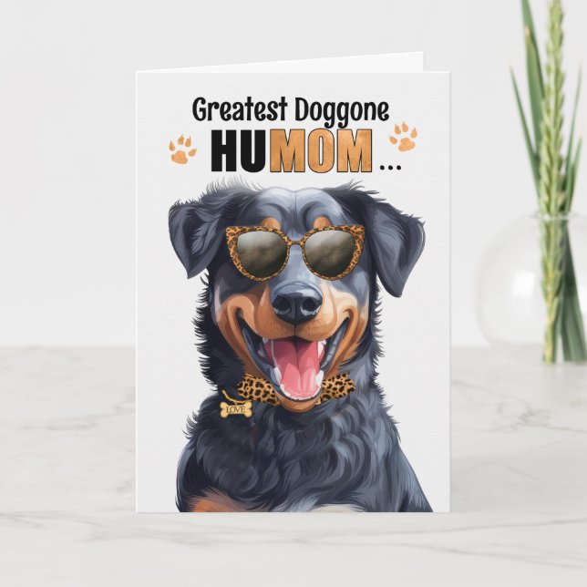 Cartes Pour Fêtes Annuelles Beauceron Chien le plus grand HuMOM Fête des Mères (Devant)