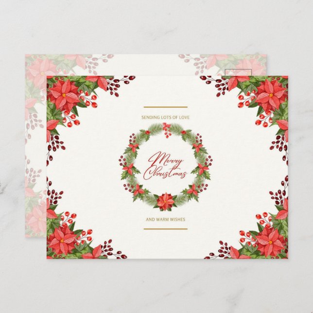 Cartes Pour Fêtes Annuelles Beaucoup D'Amour (Devant / Derrière)