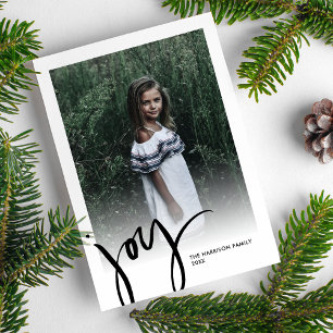 Cartes Pour Fêtes Annuelles Beaucoup de joie Vacances Photo Noël Floral Botani