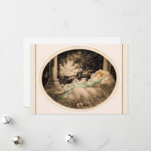 Cartes Pour Fêtes Annuelles Beauté dormante par Louis Icart