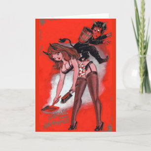 Cartes Pour Fêtes Annuelles Beauté et Noël vintage de Noël de Krampus