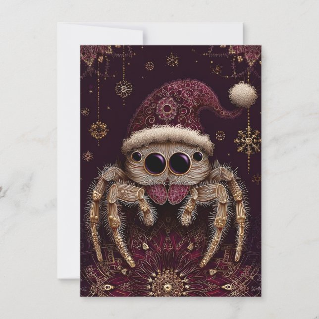 Cartes Pour Fêtes Annuelles Beautiful Jumping Spider Christmas Cards (Devant)