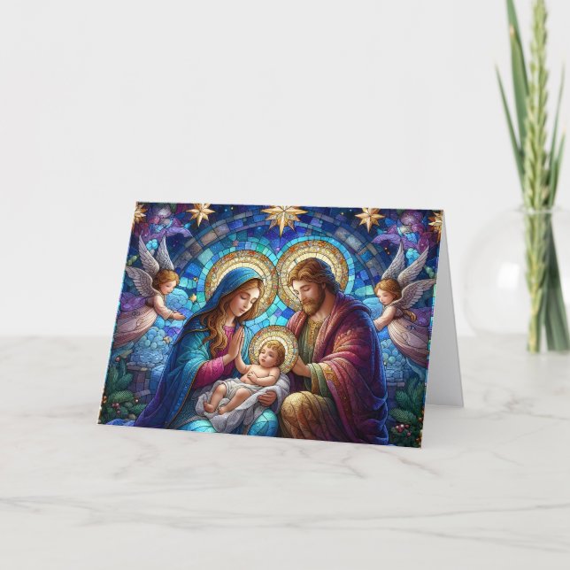 Cartes Pour Fêtes Annuelles Beautiful Nativity Scene Holiday Christmas (Devant)