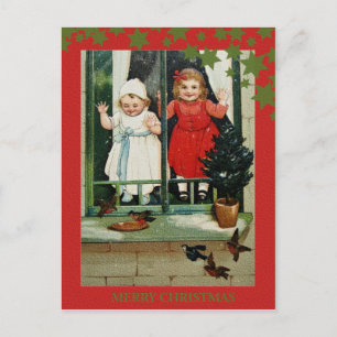 Cartes Pour Fêtes Annuelles Beautiful Vintage Christmas Classic Retro Card