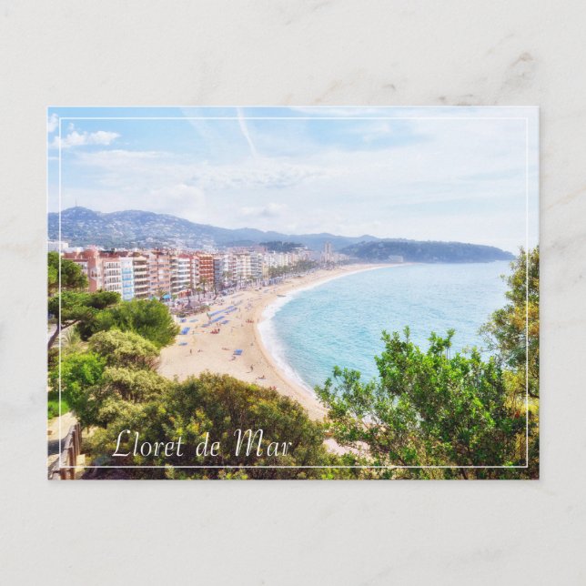 Cartes Pour Fêtes Annuelles Beautifyl Lloret de Mar panorame travel (Devant)