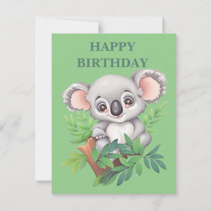 Cartes Pour Fêtes Annuelles Bébé adorable Ours Koala