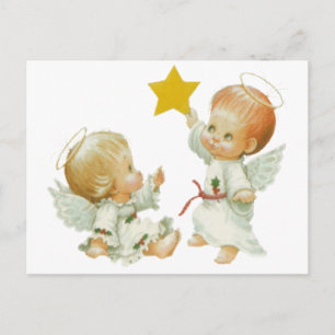 Cartes Pour Fêtes Annuelles Bébé Anges de Noël