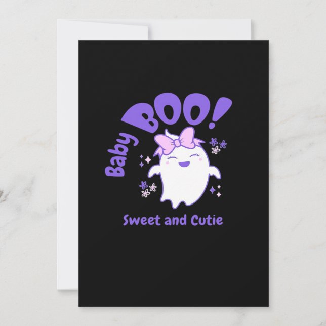 Cartes Pour Fêtes Annuelles Bébé Boo ! Design Halloween Sweet Et Toddler (Devant)