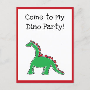 Cartes Pour Fêtes Annuelles Bébé Brontosaurus Dinosaure Dessin Dessin