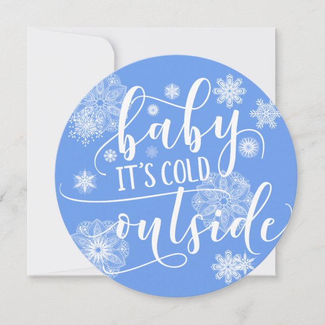Cartes Pour Fêtes Annuelles Bébé c'est froid dehors Noël (Devant)