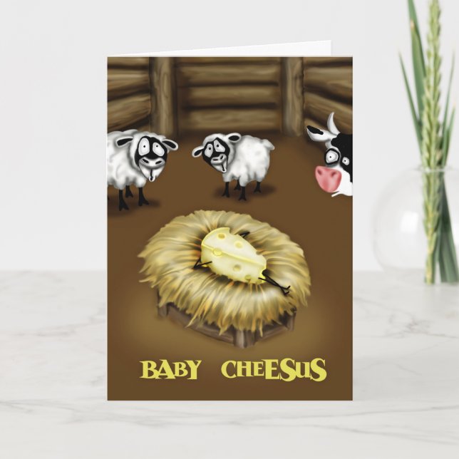 Cartes Pour Fêtes Annuelles Bébé Cheesus (Devant)