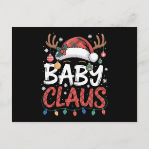 Cartes Pour Fêtes Annuelles Bébé Claus Noël Chapeau de Santa Bois de Cerf Lumi