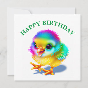 Cartes Pour Fêtes Annuelles Bébé coloré poulet