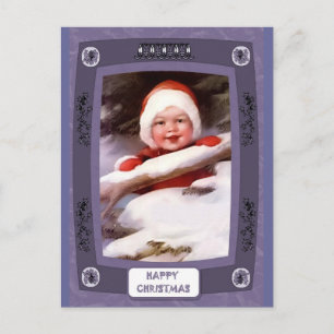 Cartes Pour Fêtes Annuelles Bébé dans la neige