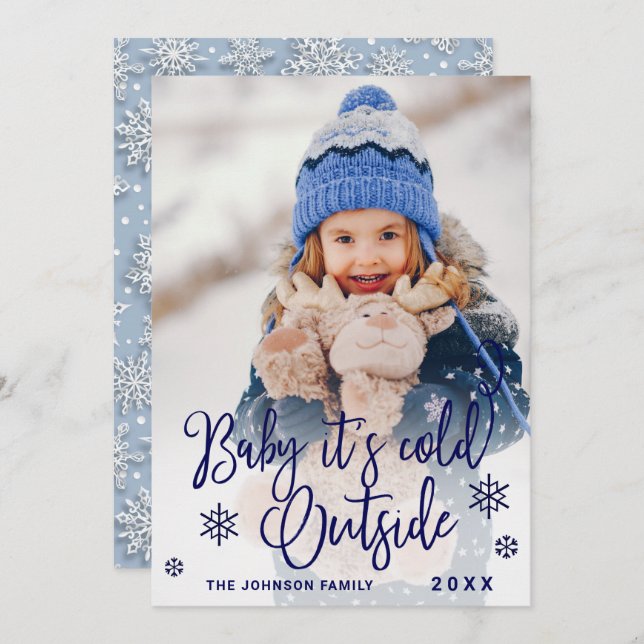 Cartes Pour Fêtes Annuelles Bébé de Noël c'est covid dehors (Devant / Derrière)