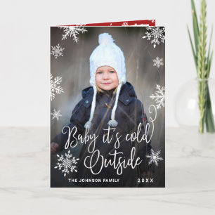 Cartes Pour Fêtes Annuelles Bébé de Noël C'est froid dehors