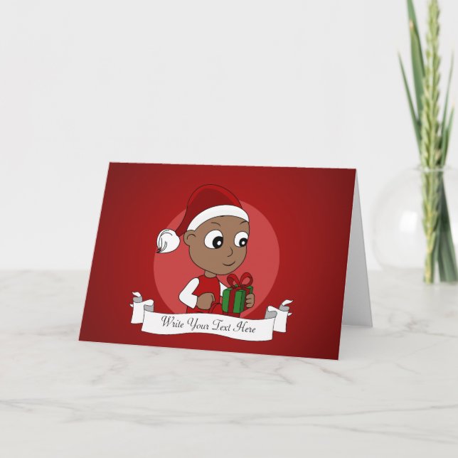 Cartes Pour Fêtes Annuelles bébé dessin animé de Noël (Devant)