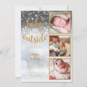 Cartes Pour Fêtes Annuelles Bébé il fait froid dehors 3 Photo Annonce de naiss