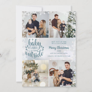 Cartes Pour Fêtes Annuelles Bébé il fait froid dehors 4 Photo Neige Noël
