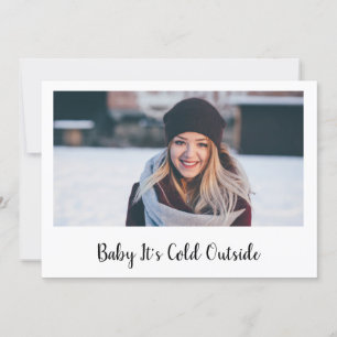 Cartes Pour Fêtes Annuelles Bébé Il fait froid dehors Photo de vacances