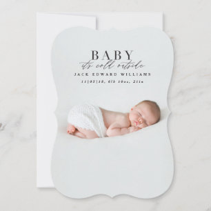 Cartes Pour Fêtes Annuelles Bébé il fait froid dehors première photo de Noël