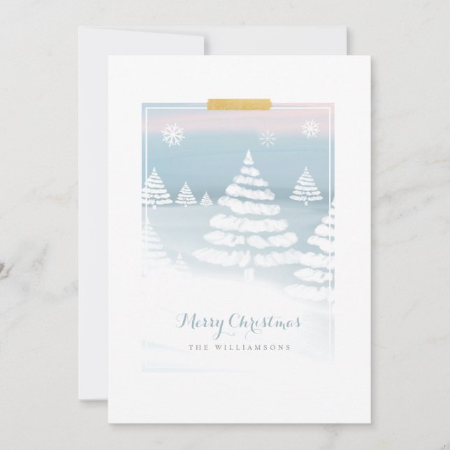 Cartes Pour Fêtes Annuelles Bébé il fait froid dehors Scène hivernale de Noël (Devant)