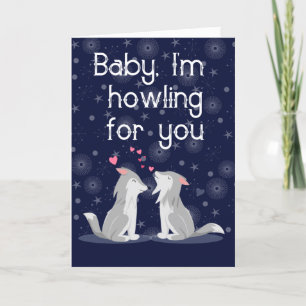 Cartes Pour Fêtes Annuelles Bébé, je vous hurle, Wolves Saint-Valentin