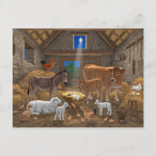 Cartes Pour Fêtes Annuelles Bébé Jésus Crèche Sainte Nuit Noël Nativité