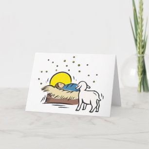 Cartes Pour Fêtes Annuelles Bébé Jésus Dans Le Manger