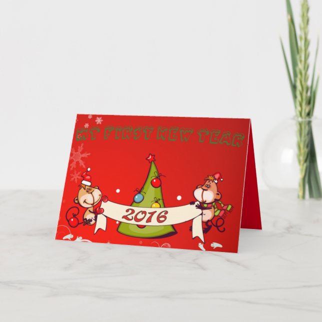 Cartes Pour Fêtes Annuelles Bébé : ma première nouvelle année - (Devant)