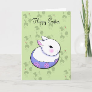 Cartes Pour Fêtes Annuelles Bébé mignon lapin Blessures de Pâques