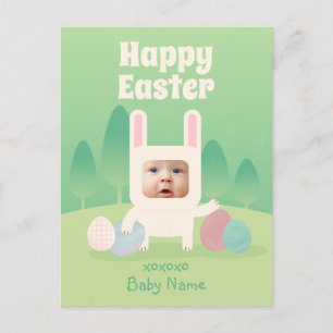 Cartes Pour Fêtes Annuelles Bébé mignon lapin premier Pâques