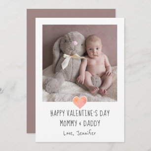 Cartes Pour Fêtes Annuelles Bébé premier Valentines jour à maman papa