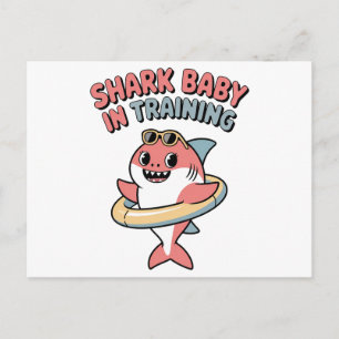 Cartes Pour Fêtes Annuelles Bébé Requin en Formation Enfants
