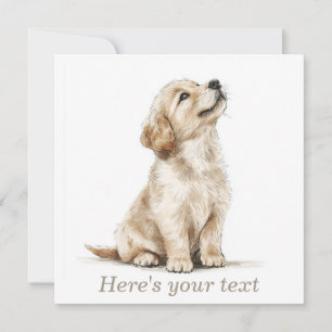 Cartes Pour Fêtes Annuelles Bébé Retriever doré beige personnalisé
