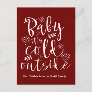 Cartes Pour Fêtes Annuelles Bébé Son Froid En Dehors Des Mignons Vacances De N