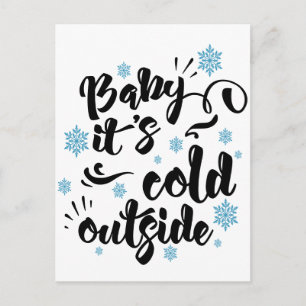 Cartes Pour Fêtes Annuelles Bébé son froid typographie extérieure Vacances d'h