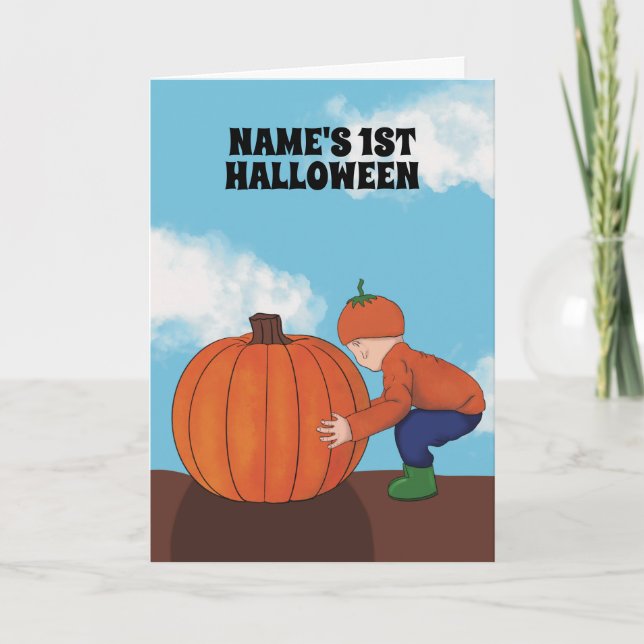 Cartes Pour Fêtes Annuelles Bébés d'abord Halloween (Devant)