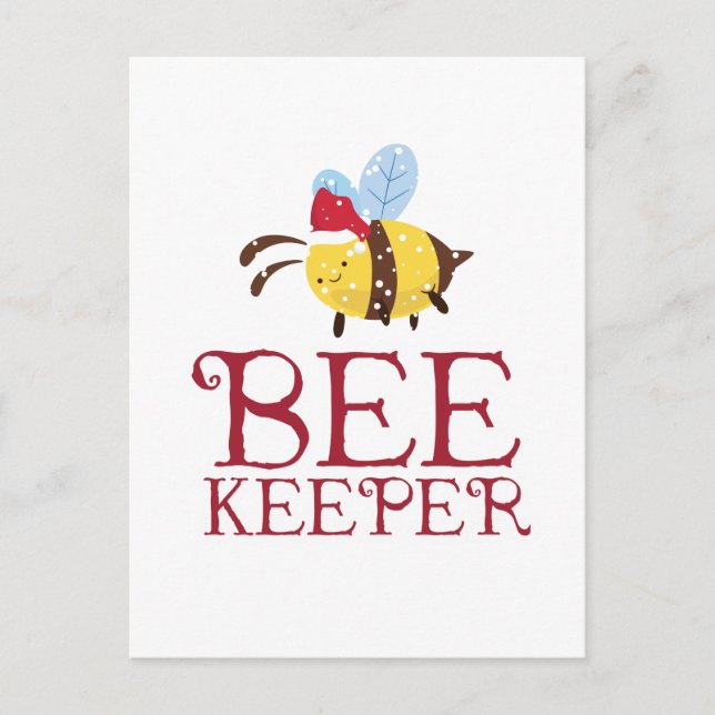 Cartes Pour Fêtes Annuelles Bee Keeper Édition de Noël (Devant)