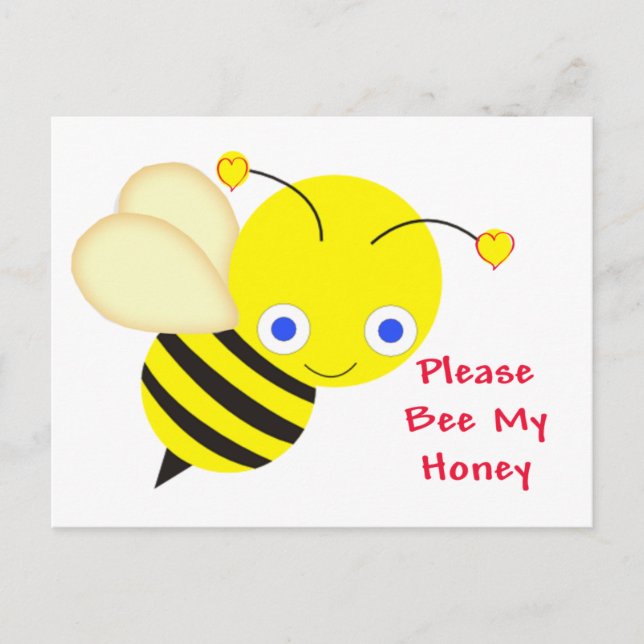 Cartes Pour Fêtes Annuelles Bee My Honey Valentine (Devant)