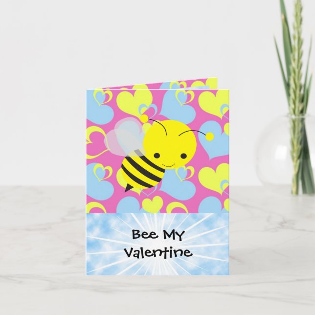 Cartes Pour Fêtes Annuelles Bee My Valentine (Devant)