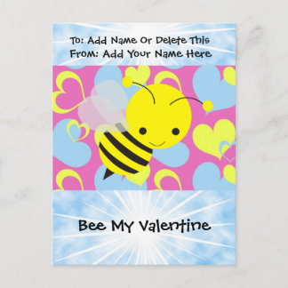 Cartes Pour Fêtes Annuelles Bee My Valentine