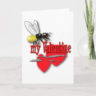 Cartes Pour Fêtes Annuelles Bee My Valentine Cute Valentine's Day
